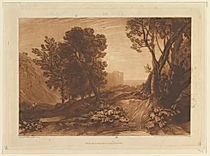 Solitude, or The Reading Magdalen (Liber Studiorum, part XI, plate 53) by Joseph Mallord William Turner|William Say|Joseph Mallord William Turner