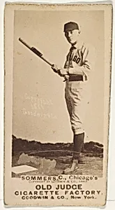 Sommers, Catcher, Chicago, from the Old Judge series (N172) for Old Judge Cigarettes by Goodwin & Company