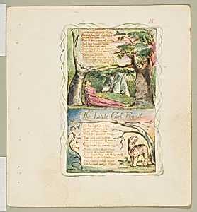 Songs of Experience: The Little Girl Lost (second plate); The Little Girl Found by William Blake