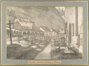 Sonnabend from Sieben Gegenden aus Salzburg und Berchtesgaden Geordnet nach den sieben Tagen der Woche, verbunden durch zwey allegorische Blätter (Seven Places in Salzburg and Berchtesgaden, Arranged According to the Seven Days of the Week)