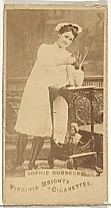 Sophie Burbeck, from the Actors and Actresses series (N45, Type 1) for Virginia Brights Cigarettes by Allen & Ginter