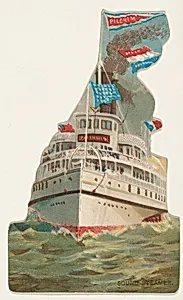 Sound Steamer, from the Types of Vessels series (N139) issued by Duke Sons & Co. to promote Honest Long Cut Tobacco by W. Duke, Sons & Co.|Knapp & Company|Giles