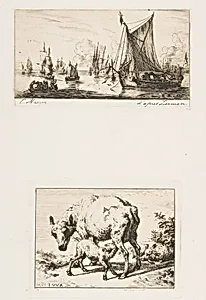 South Sea Fishers; Ewe with Two Lambs by Charles Meryon|Reinier Nooms, called Zeeman|Adriaen van de Velde