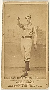 Sowders, Pitcher, Boston, from the Old Judge series (N172) for Old Judge Cigarettes by Goodwin & Company