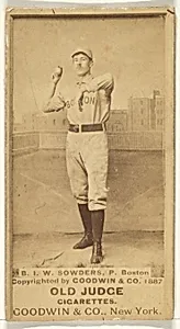 Sowders, Pitcher, Boston, from the Old Judge series (N172) for Old Judge Cigarettes by Goodwin & Company