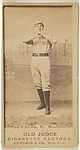 Sowders, Pitcher, Boston, from the Old Judge series (N172) for Old Judge Cigarettes by Goodwin & Company