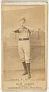 Sowders, Pitcher, Boston, from the Old Judge series (N172) for Old Judge Cigarettes by Goodwin & Company