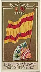 Spain, from Flags of All Nations, Series 1 (N9) for Allen & Ginter Cigarettes Brands by Allen & Ginter