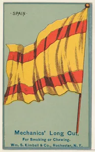 Spain, from the National Flags series (N195) issued by Wm. S. Kimball & Co.