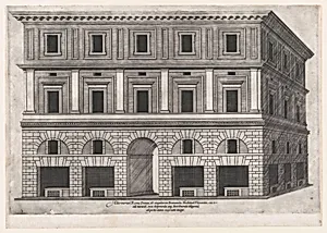 Speculum Romanae Magnificentiae: Alberini Palace by Anonymous|Donato d'Agnolo Bramante
