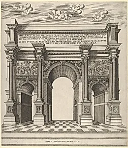 Speculum Romanae Magnificentiae: Arch of Septimius Severus by Anonymous, Italian, 16th century|Claudio Duchetti
