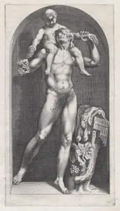 Speculum Romanae Magnificentiae: Bacchus on the Shoulders of a Satyr