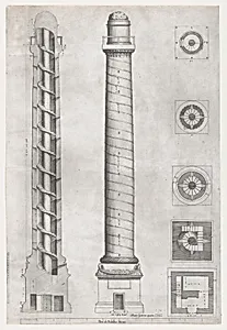 Speculum Romanae Magnificentiae: Column of Trajan by Paolo Graziani|Pietro de' Nobili|Antonio Lafreri|Anonymous