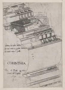 Speculum Romanae Magnificentiae: Entablature from the Temple of Vespasian, Rome