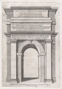 Speculum Romanae Magnificentiae: Front view of St. Lawrence Gateway, Rome