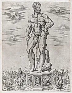 Speculum Romanae Magnificentiae: Hercules Colossus at Padua (L'Ercole di casa Benavides a Padova) by Antonio Lafreri|Enea Vico|Bartolomeo Ammanati (Ammannati)|Anonymous, Italian, 16th century