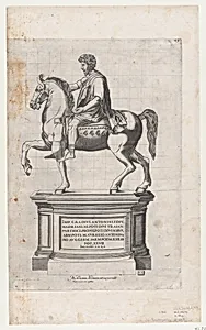 Speculum Romanae Magnificentiae: Marcus Aurelius by Nicolas Beatrizet|Marco Dente|Cornelis Bos