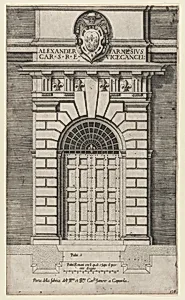 Speculum Romanae Magnificentiae: Porta della fabrica of the Farnese Palace, Caprarola by Anonymous