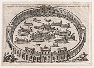 Speculum Romanae Magnificentiae: Roman Naval Battle by Anonymous