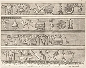 Speculum Romanae Magnificentiae: Sacrificial Instruments Based on Ancient Relief Sculpture by Nicolas Beatrizet|Enea Vico|Claudio Duchetti
