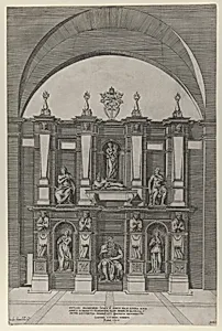 Speculum Romanae Magnificentiae: Sepulchre of Julius II by Claudio Duchetti|Antonio Lafreri|Giovanni Ambrogio Brambilla