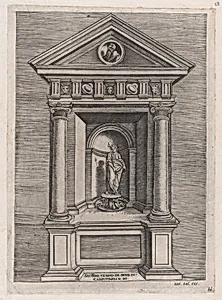 Speculum Romanae Magnificentiae: Temple-Altar of Jove, as a Youth by Marcantonio Raimondi|Antonio Salamanca