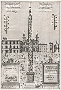 Speculum Romanae Magnificentiae: The Egyptian Obelisk of Constantine by Giovanni Ambrogio Brambilla|Nicolaus van Aelst