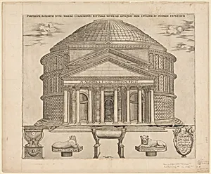 Speculum Romanae Magnificentiae: The Pantheon by Nicolaus van Aelst|Nicolas Beatrizet