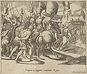 Speculum Romanae Magnificentiae: The Triumph of Scipio by Master of the Die|Raphael (Raffaello Sanzio or Santi)|Antonio Lafreri