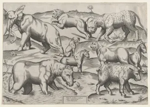 Speculum Romanae Magnificentiae: Wild Animals, from antique wall paintings, plate 2