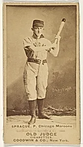 Sprague, Pitcher, Chicago, from the Old Judge series (N172) for Old Judge Cigarettes by Goodwin & Company