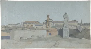 SS. Giovanni e Paolo, seen from the Villa Mattei, Rome