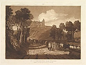 St. Catharine's Hill near Guilford (Liber Studiorum, part VII) by Joseph Mallord William Turner|J. C. Easling|Joseph Mallord William Turner