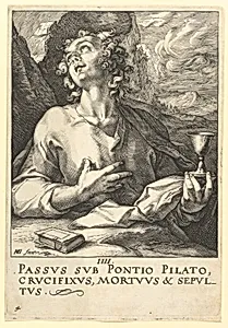 St. John, from Christ, the Apostles and St. Paul with the Creed by Hendrick Goltzius
