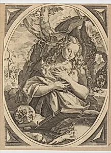 St. Mary Magdalen Penitent by Hendrick Goltzius|Anonymous|Theodoor Galle