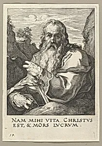 St. Paul, from Christ, the Apostles and St. Paul with the Creed by Hendrick Goltzius