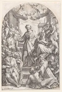 St. Peter Resucitating Tabitha, plate 3 from "Les Tableaux de Rome, Les Eglises Jubilaires" (The Paintings of Rome, The Churches Jubilee)