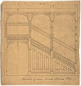 Staircase Lobby Design by Anonymous, British, 19th century