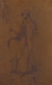Standing Draped Male Figure, His Left Arm Resting on a Pillar
