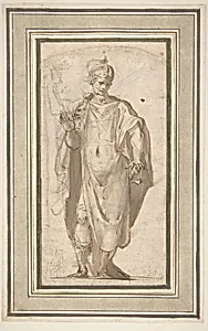 Standing Figure of a Warrior King