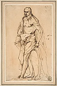 Standing Male Figure Supporting a Shield