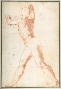 Standing Nude Man (recto); Three Studies of Soldiers (verso)