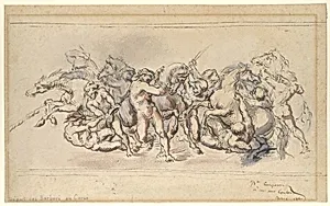 Start of the Race of the Barberi Horses, Rome