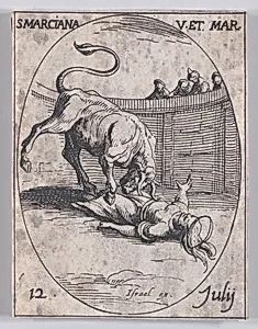 Ste. Marcienne, vierge et martyre (St. Marciana, Virgin and Martyr), July 12th, from "Les Images De Tous Les Saincts et Saintes de L'Année" (Images of All of the Saints and Religious Events of the Year) by Jacques Callot|Israël Henriet