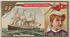 Steamship Britannic, White Star Line, from the Ocean and River Steamers series (N83) for Duke brand cigarettes by W. Duke, Sons & Co.