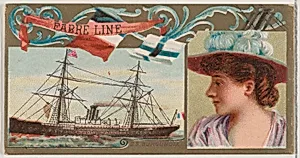 Steamship Burgundia, Fabre Line, from the Ocean and River Steamers series (N83) for Duke brand cigarettes by W. Duke, Sons & Co.