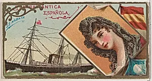 Steamship Habana, Transatlantica Espanola, from the Ocean and River Steamers series (N83) for Duke brand cigarettes by W. Duke, Sons & Co.