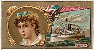 Steamship Pilgrim, Fall River Line, from the Ocean and River Steamers series (N83) for Duke brand cigarettes by W. Duke, Sons & Co.