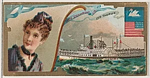 Steamship Taurus, Iron Steamboat Company, from the Ocean and River Steamers series (N83) for Duke brand cigarettes by W. Duke, Sons & Co.