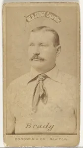Stephen A. "Steve" Brady, New York Metropolitans, from the Old Judge series (N172) for Old Judge Cigarettes